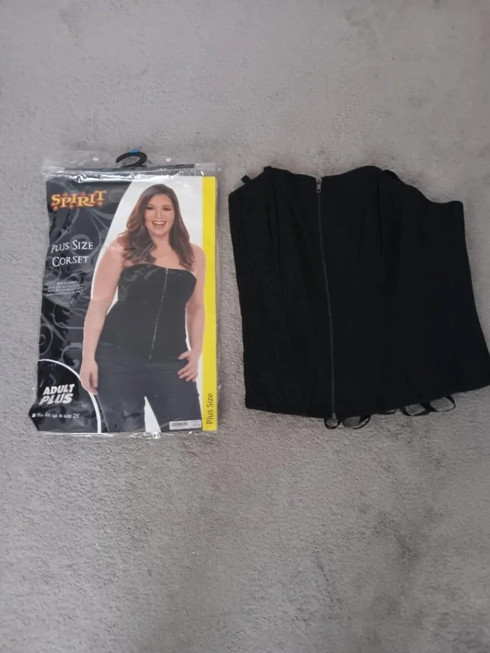 Adult Plus Size Black Corset Fits Up To A Size 2X